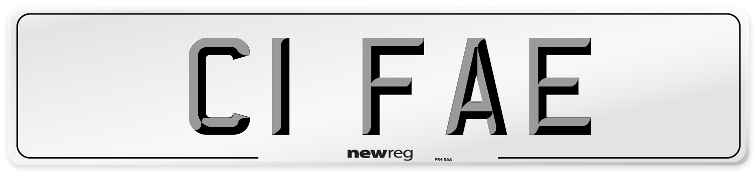 C1 FAE Number Plate from New Reg